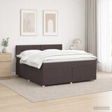  Boxspring krevet s madracem Tamno smeđa 140 x 190 cm Tkanina | shoptok.hr