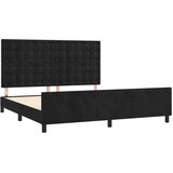  Okvir za krevet s uzglavljem crni 180x200 cm baršunasti | shoptok.hr