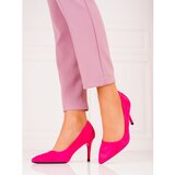 GOODIN Pink Shelovet women's heels made of ecological suede Cijene