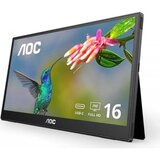  Monitor 15.6" Prenosivi AOC 16T3EA IPS/1920x1080/60Hz/4ms GtG/USB C/Crna | Eponuda.com