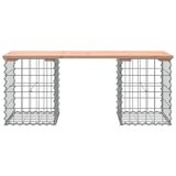 vidaXL Vrtna klop gabion 103x31x42 cm trden les douglas Cene