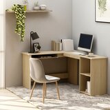 Maison Chic Kotna miza - pisarniška miza - Računalniška miza L-oblike sonoma hrast 120x140x75 cm iverna plošča, (21785322) | Shoptok.si