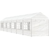 vidaXL Paviljon s streho bel 13,38x2,28x2,69 m polietilen Cene