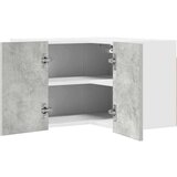 vidaXL Viseča omarica s polico Riga Beton sivo in bela 57 x 57 x 40 cm | Shoptok.si