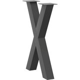  Noge za blagovaonski stol u obliku slova X, 2 kom, antracit, 60 x (72-73) cm, čelik | shoptok.hr