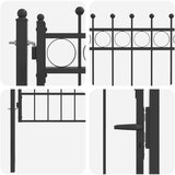  Ogradna vrata HORST 100 x 150 cm Metal Crna Može se zaključati | shoptok.hr