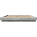 vidaXL Posteljni okvir betonsko siv 150x200 cm inženirski les, (21142478) | Shoptok.si