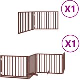  Vrata za pse s vratašcima 6 panela sklopiva 480 cm drvo topole | shoptok.hr