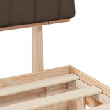 vidaXL Posteljni okvir z oblazinjenim vzglavjem Taupe 100 x 200 cm | Shoptok.si