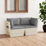 The Living Store Vrtni kavč dvosed iz palet z blazinami smrekovina - Kavč Iz Palet, (21468735) | Shoptok.si