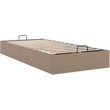 vidaXL Otomanski posteljni okvir brez vzmetnice kapučino 100x200 cm, (21606955) | Shoptok.si