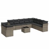  11-dijelni set vrtnih sofa od poliratana s jastucima sivi | shoptok.hr