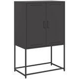  Visoka komoda crna 68,5 x 38,5 x 107 cm čelična | Eponuda.ba