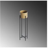 WALLXPERT Dekorativna saksija GED-025-A, 23x78x23 cm, O 20 cm, Crno-zlatna Cijene