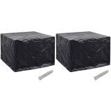 Maison Chic Prevleka za zunanjo pohištvo - Pokrivalo za vrtno pohištvo 2 kosa 8 obročkov 122x112x98 cm, (21795617) | Shoptok.si
