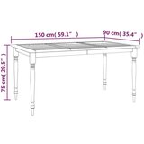  Batavia miza 150x90x75 cm trdna tikovina, (20665875) | Shoptok.si