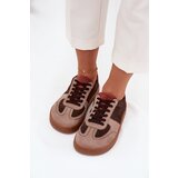 Zazoo Leather Suede Barefoot Sneakers Women's N1277 Brown | Shoptok.si