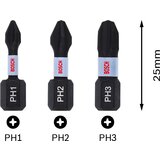 Bosch Impact Control 3-delni set bitova PH1 / PH2 / PH3 dužine 25mm (2608522470) | ePonuda.com