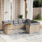 vidaXL 10-dijelni set vrtnih sofa s jastucima bež od poliratana | shoptok.hr