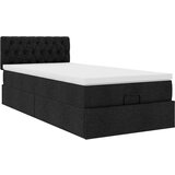 vidaXL otomanski okvir kreveta s madraca crni 80x200cm od tkanine | shoptok.hr
