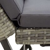 Poli Vrtna klupa s jastucima 176 cm siva od poliratana | shoptok.hr