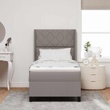  LED Box Spring Krevet Sivo-smeđa 90 x 200 cm tkanina | shoptok.hr