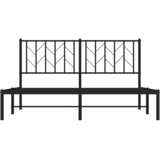  Metalni okvir za krevet s uzglavljem crni 150x200 cm | shoptok.hr