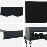 vidaXL Avtomatska retraktibilna tenda črna 350x250 cm, Tenda za zamenjavo tkanine za okvir 3,5x2,5 m črna | Shoptok.si