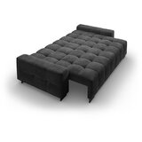 Cosmopolitan Design Temno siva žametna raztegljiva sedežna garnitura s prostorom za shranjevanje 250 cm Wicklow – | Shoptok.si