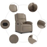  Naslonjač na podizanje od umjetne kože boja cappuccina | shoptok.hr
