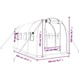  Staklenik s čeličnim okvirom bijeli 8 m² 4 x 2 x 2 m | shoptok.hr