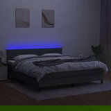  Krevet box spring s madracem LED tamnosivi 180x200 cm tkanina | shoptok.hr