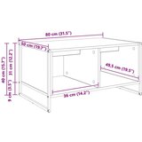  Stolić za kavu Umjetnička hrastovina 80 x 50 x 40 cm | shoptok.hr