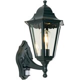 QAZQA Zunanja stenska svetilka temno zelena s senzorjem gibanja IP44 - New Orleans up | Shoptok.si