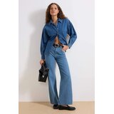 TRENDYOLMILLA ženske pantalone Twoss23Je00068, plava-plava | Eponuda.com