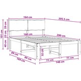 Krevetni okvir s uzglavljem ROSTOCK Bijela 160 x 200 cm | shoptok.hr
