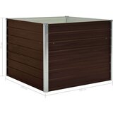  Povišena vrtna gredica smeđa 100 x 100 x 77 cm pocinčani čelik | shoptok.hr