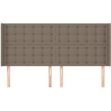  Uzglavlje s ušima smeđesivo 203x16x118/128 cm od tkanine | shoptok.hr