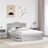  Krevetna konstrukcija Sivi Sonoma 150 x 200 cm Inženjersko Drvo | shoptok.hr