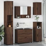 vidaXL Komplet pohištva za kopalnico s predalom 5 pcs Rjavi hrast | Shoptok.si
