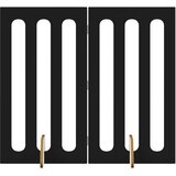  Preklopna ogradica za kućne ljubimce 2 pcs Crni Hrast | shoptok.hr