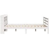  Okvir za krevet s uzglavljem bijeli 135 x 190 cm od borovine | shoptok.hr
