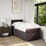  Krevet s oprugama i madracem tamnosmeđi 100 x 200 cm od tkanine | shoptok.hr