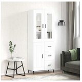 vidaXL Visoka omara bela 69,5x34x180 cm inženirski les | Shoptok.si