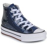 Converse CHUCK TAYLOR ALL STAR EVA LIFT GLITTER PLATFORM Plava Cijene