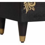  Noćni ormar 2 pcs Crna 40 x 33 x 46 cm Čvrsto drvo manga | shoptok.hr