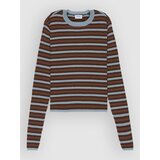 Rvca Bambi Stripe Long Sleeve T-Shirt chocolate | Shoptok.si