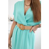 Kesi Włoski Long dress with a decorative belt light purple | Shoptok.si