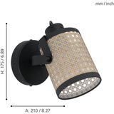 Eglo 43493 - Zidno svetlo RUSCOMB 1xE27/10W/230V | Eponuda.com