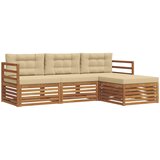  Set vanjskih sofa Prirodna i bež 245,5 x 162,5 x 73 cm | shoptok.hr